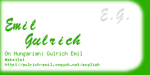 emil gulrich business card